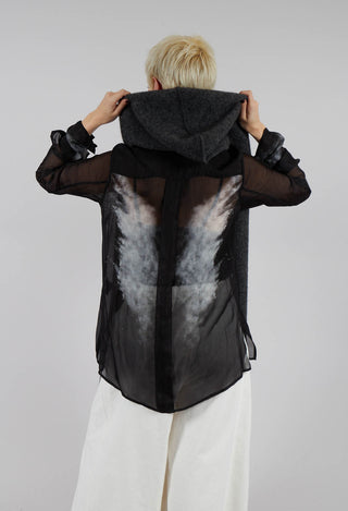 Wings Shirt in Pixel Black