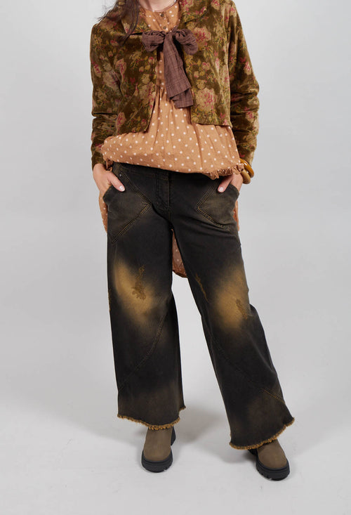 Wide Leg Jeans in Denim Tumeric