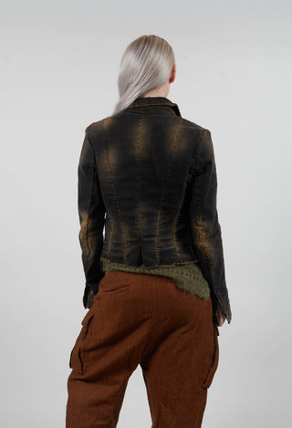 Cropped Jean Jacket in Denim Tumeric