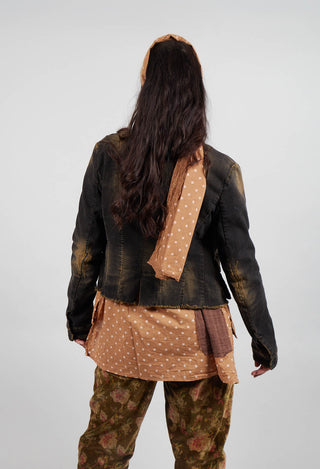 Cropped Jean Jacket in Denim Tumeric