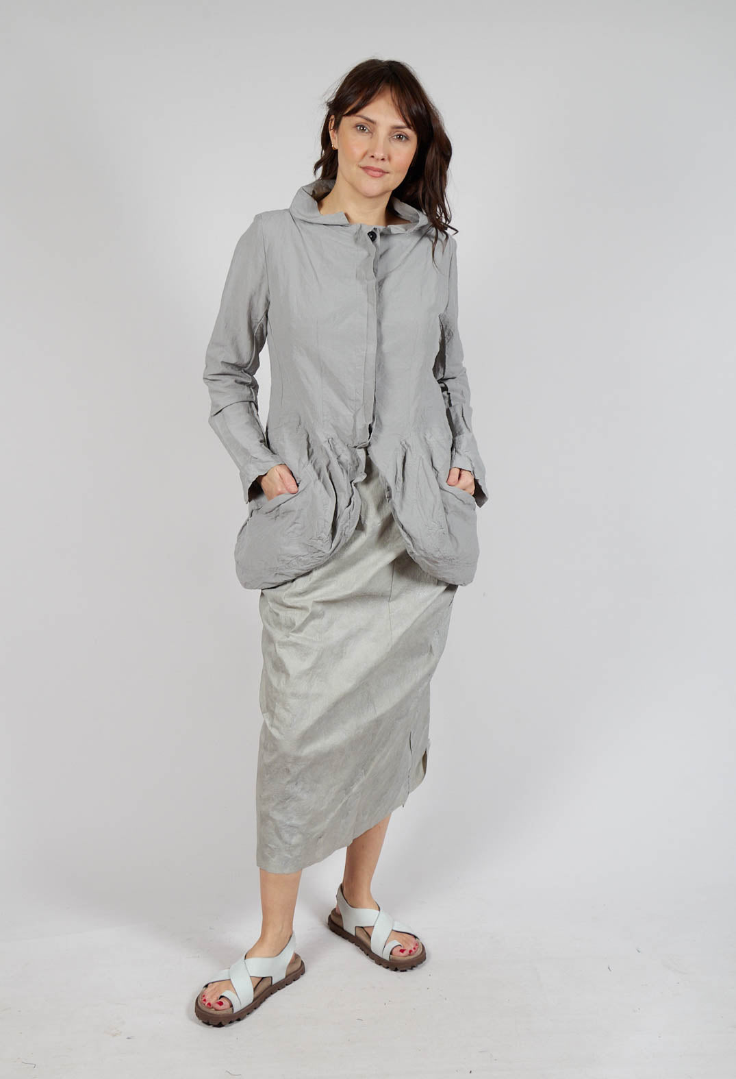 Pocket Front Jacket in Moon