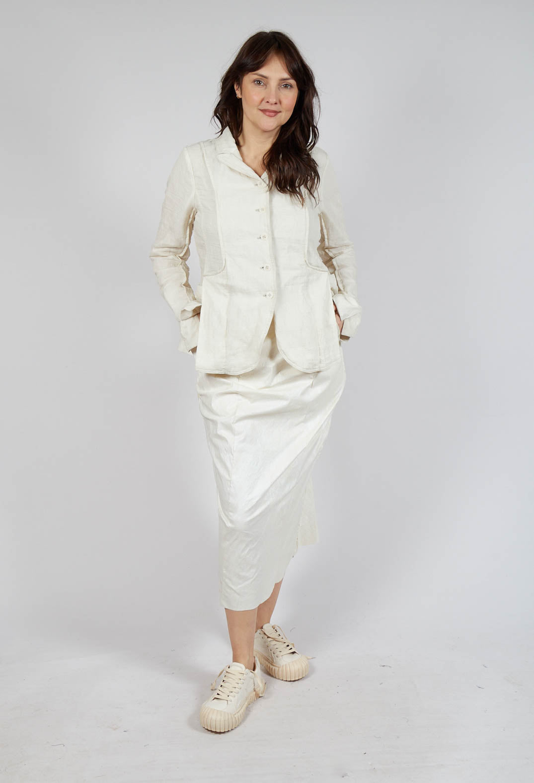 Midi Length Skirt in Galaxy Brush