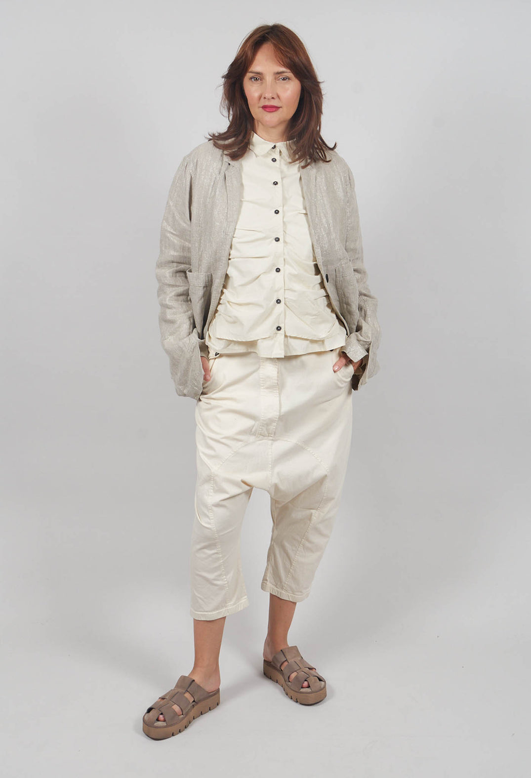 Single Button Jacket in Dust Sparkle