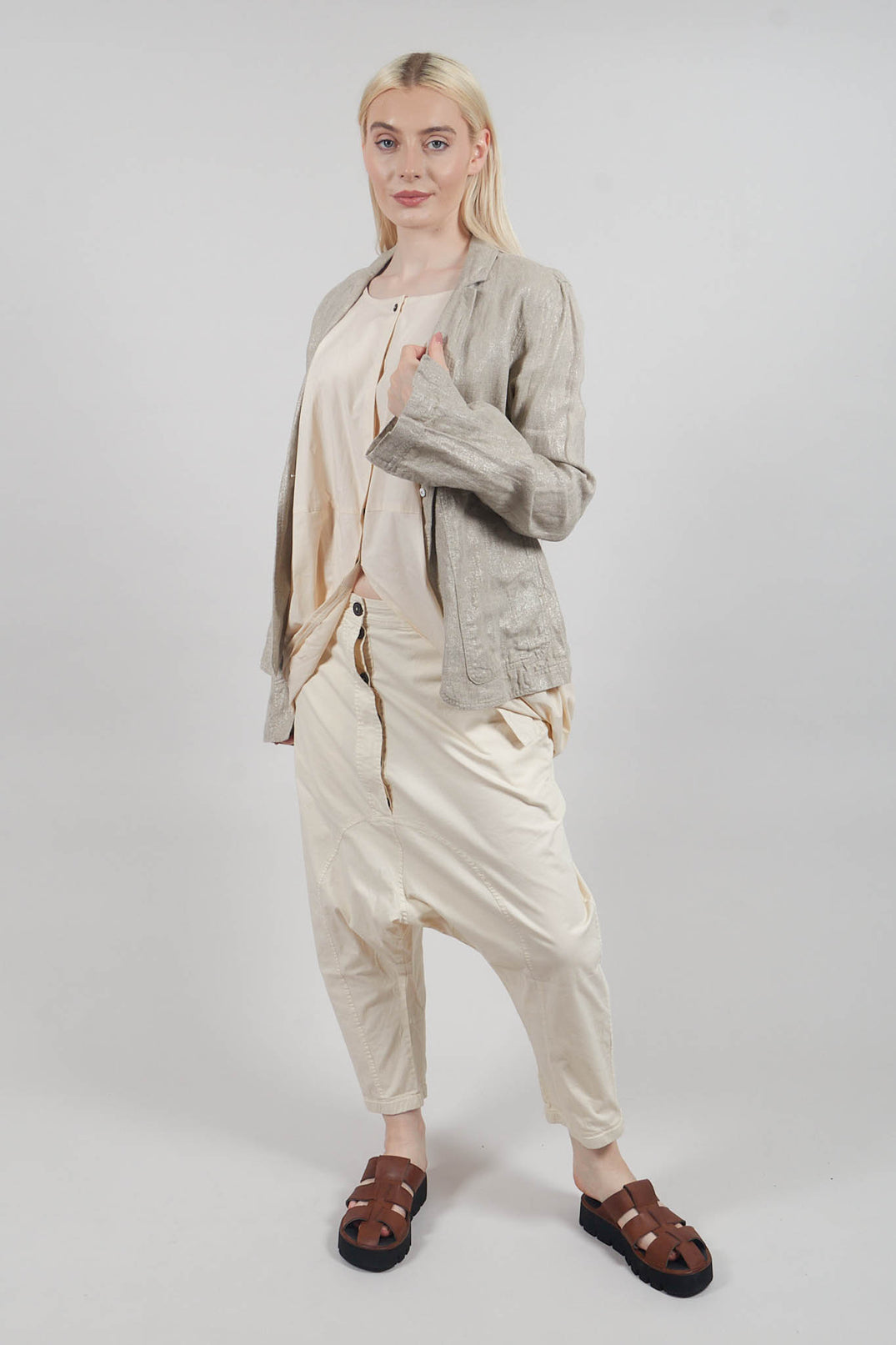 Single Button Jacket in Dust Sparkle
