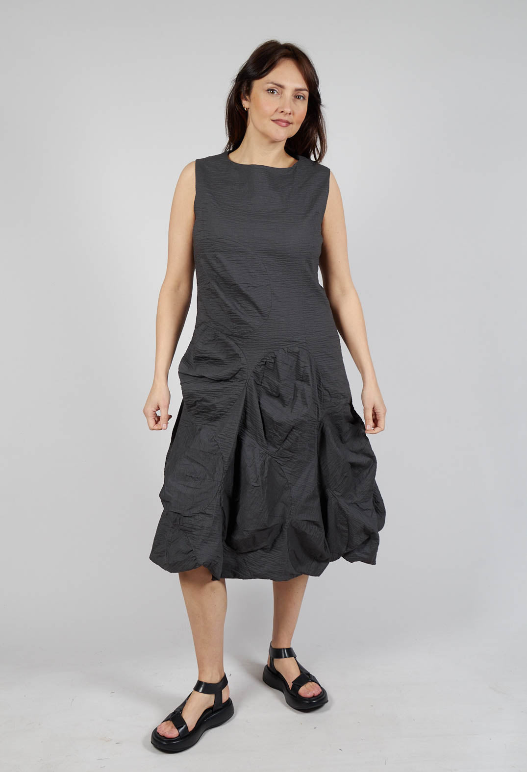 Bubble Midi Dress in Asteroid