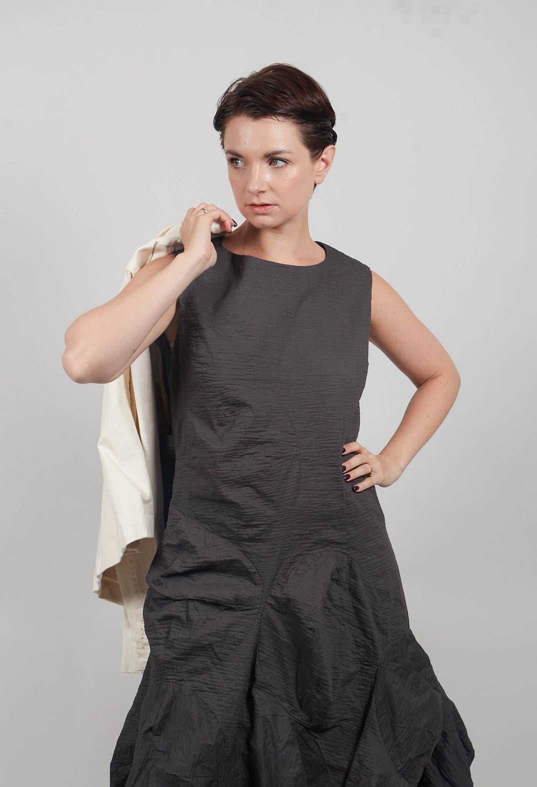 Bubble Midi Dress in Asteroid