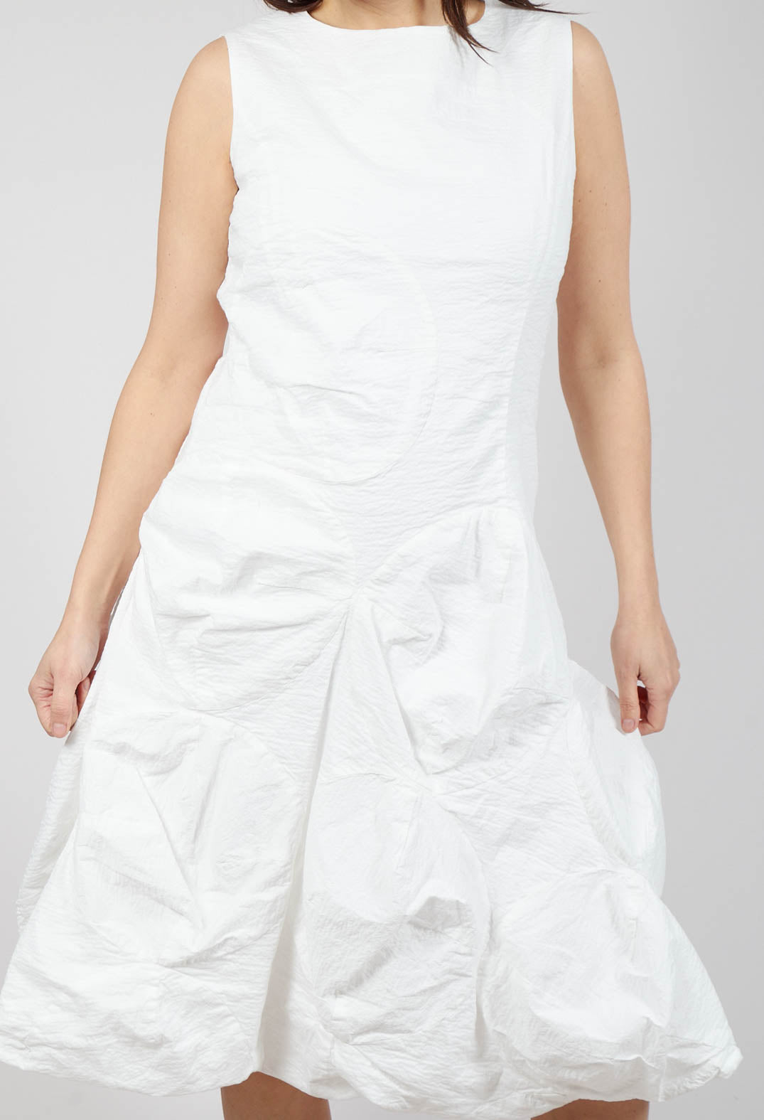 Bubble Midi Dress in Starwhite