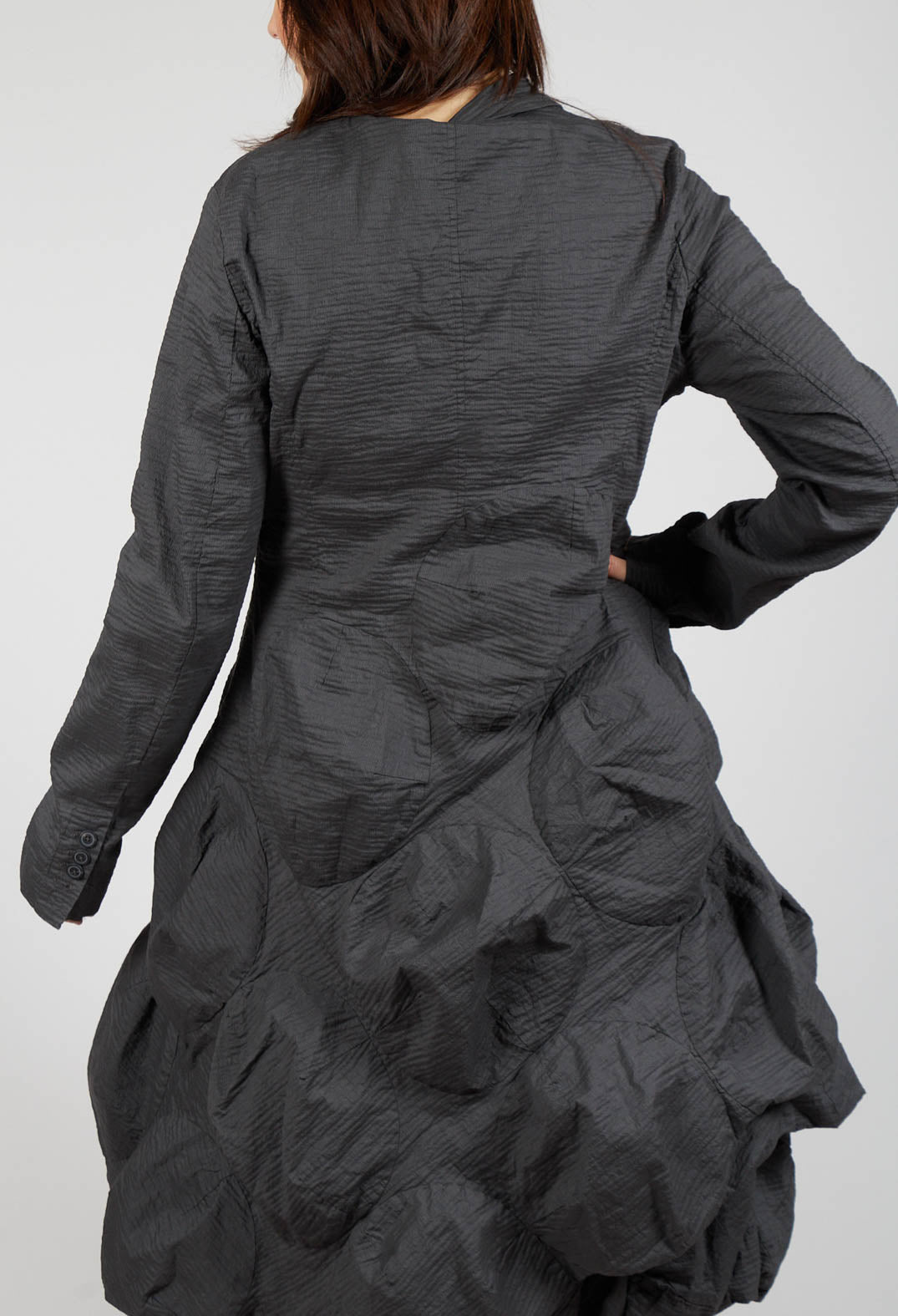 Longline Bubble Coat in Asteroid