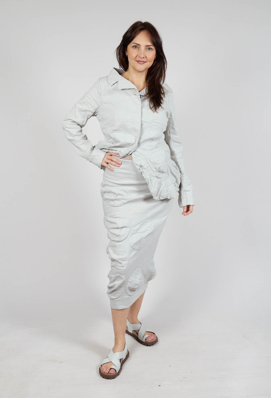 Pencil Bubble Skirt in Moon