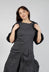 Cropped Bubble Jacket in Black