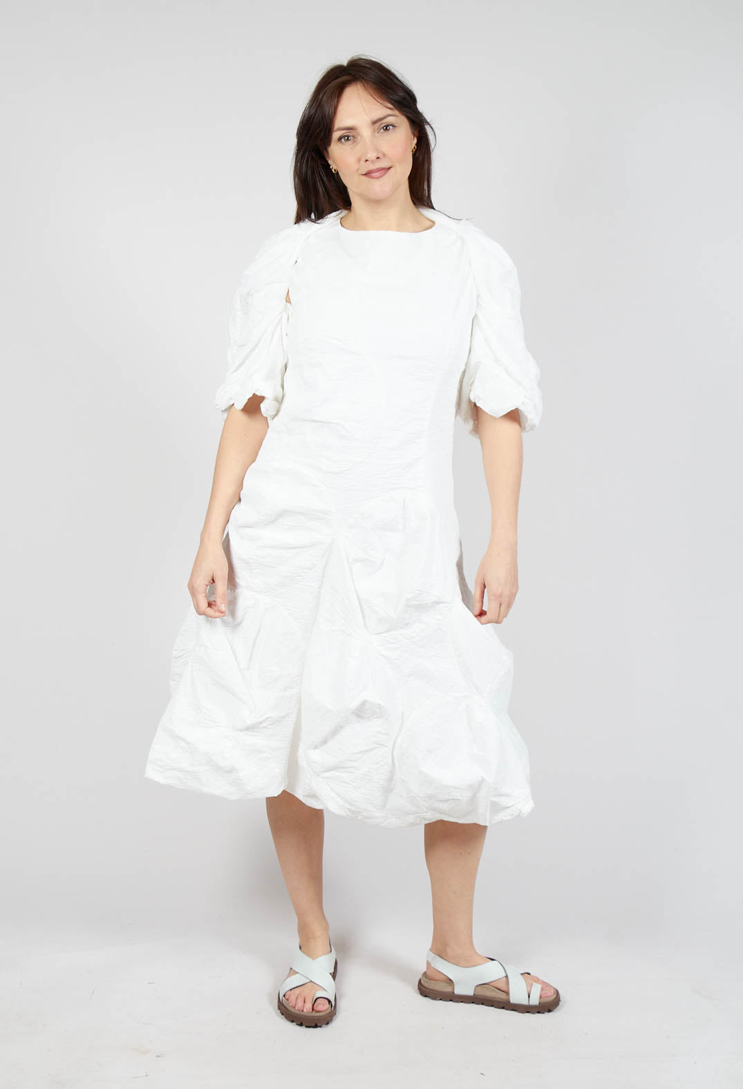 Cropped Bubble Jacket in Starwhite
