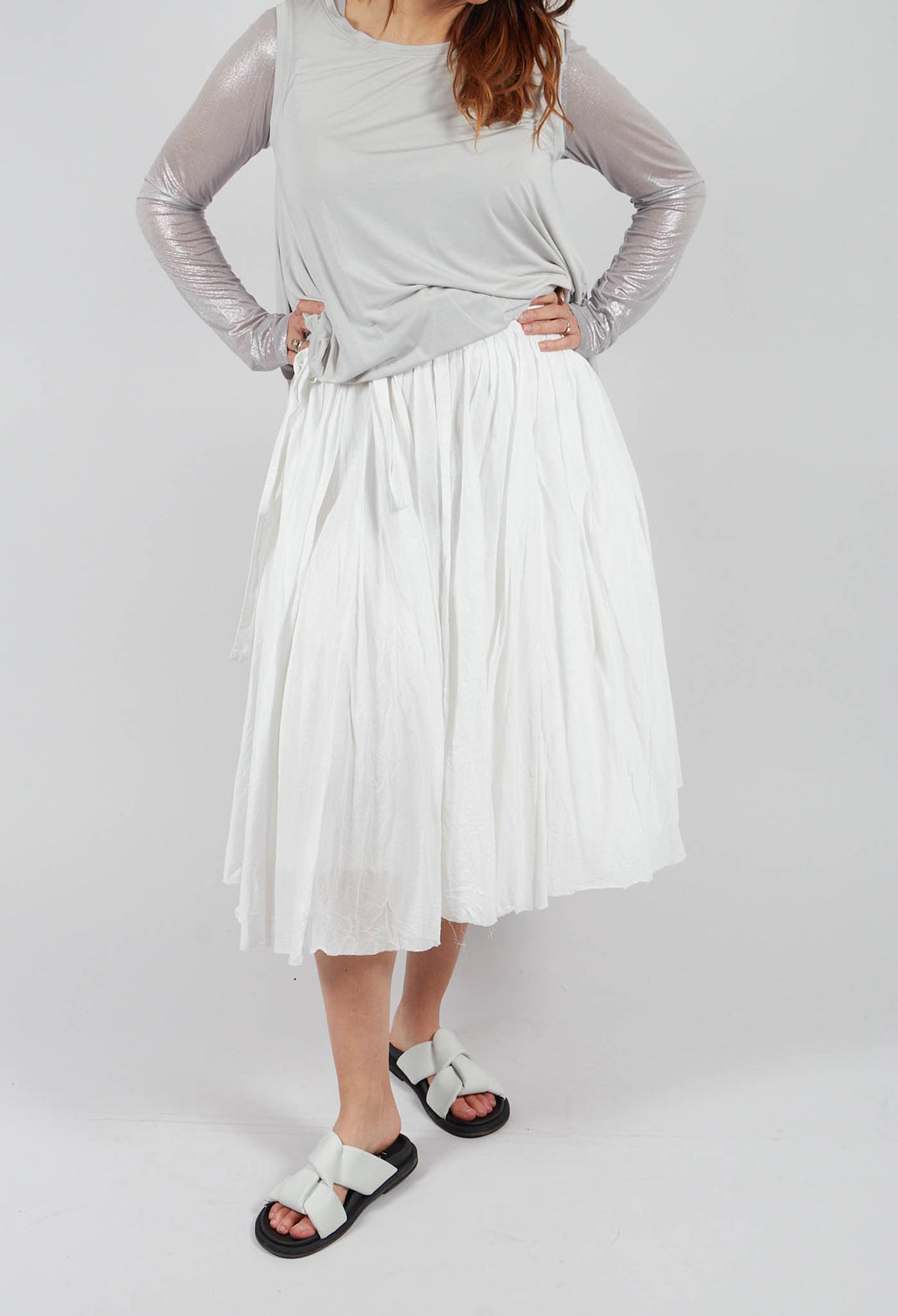 Pleated Skirt in Starwhite