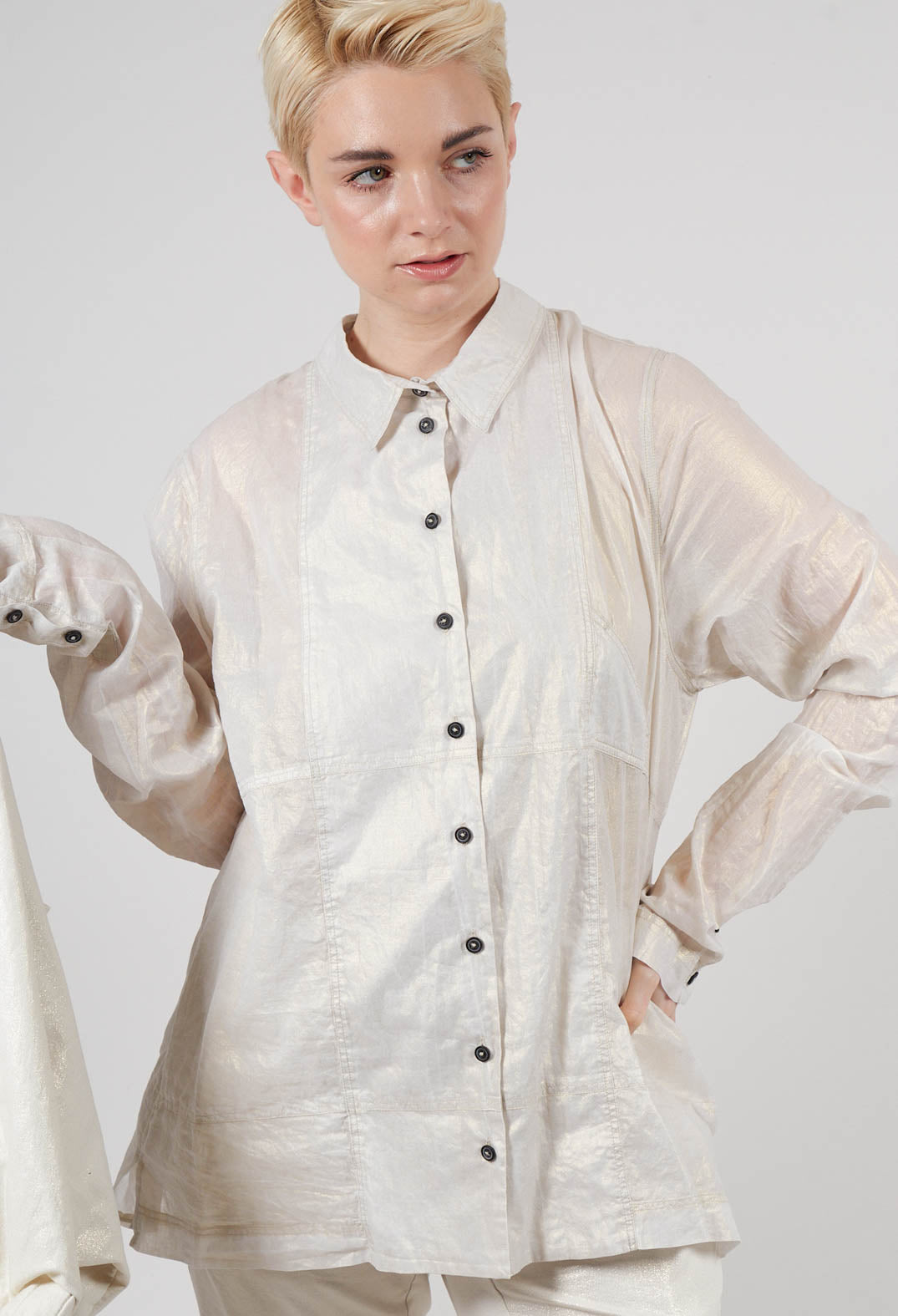 Semi Sheer Shirt in Galaxy Sparkle