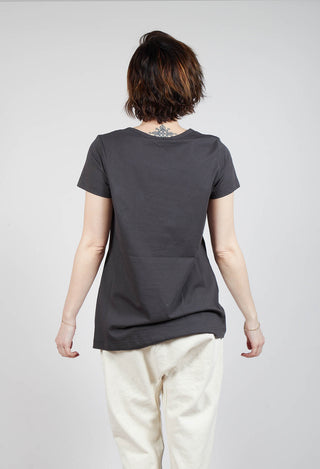 Shortsleeve Top in Asteroid Print