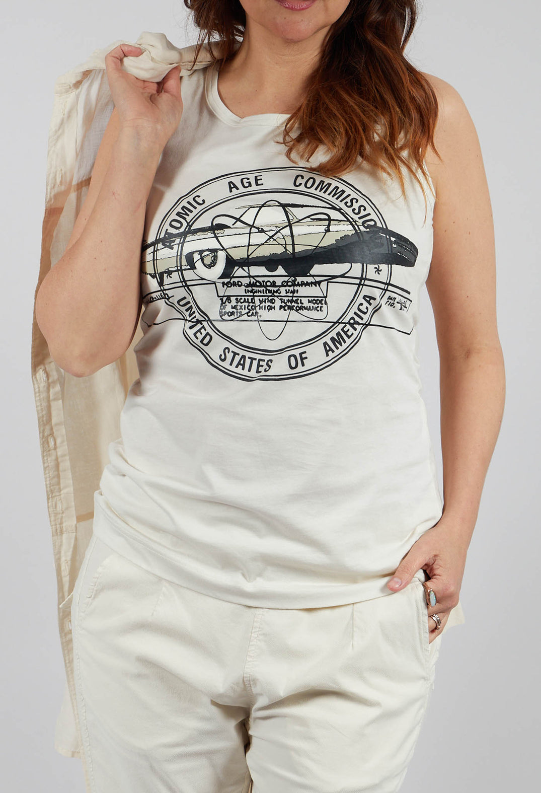 Sleeveless Vest in Galaxy Print