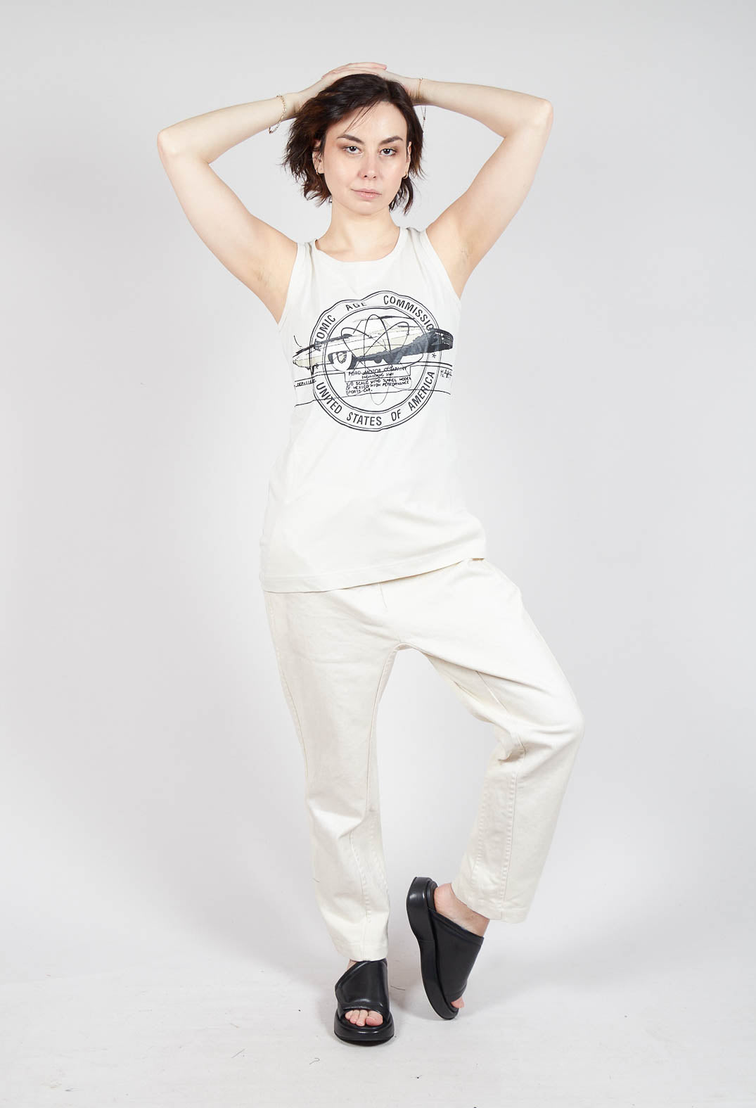 Sleeveless Vest in Galaxy Print