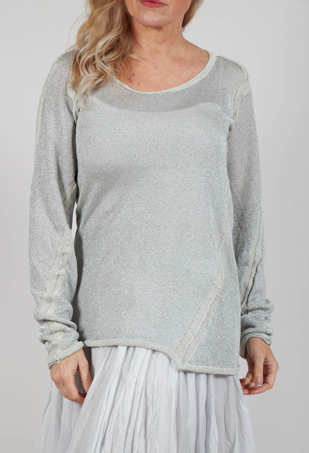 Long Sleeve Metallic Knit in Moon Sparkle