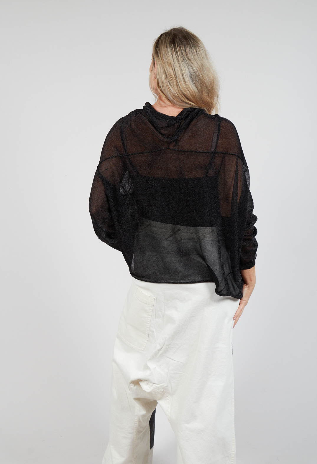 Rundholz Mainline Oversized Sheer Knit in Black Sparkle – Olivia May
