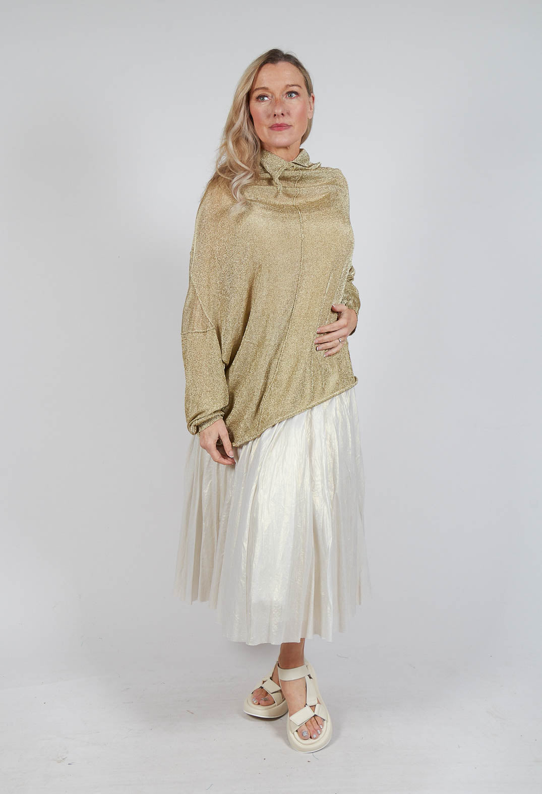 Oversized Sheer Knit in Gold