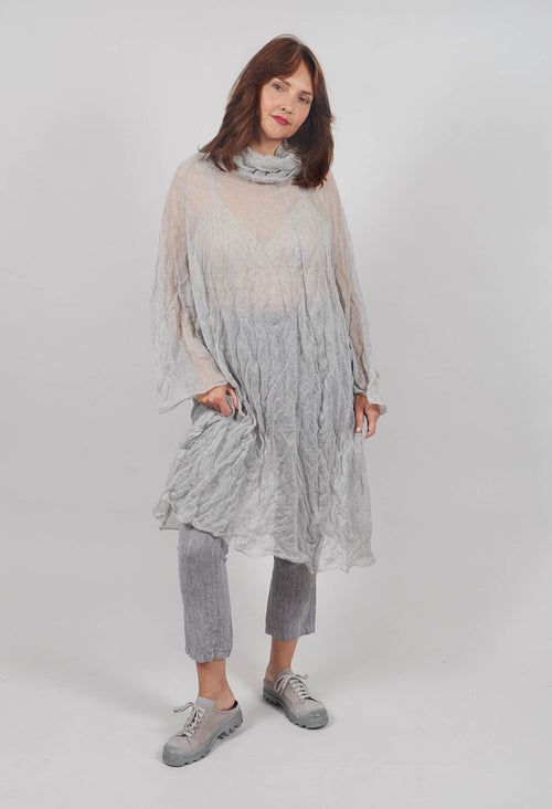 Sheer Knitted Dress in Moon Mel