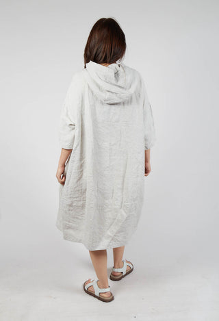 Relaxed Hooded Tunic in Moon Check