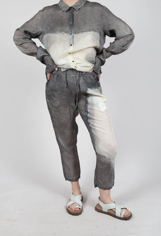Slim Fit Drawstring Trousers in Asteroid Pigment