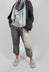 Slim Fit Drawstring Trousers in Asteroid Pigment