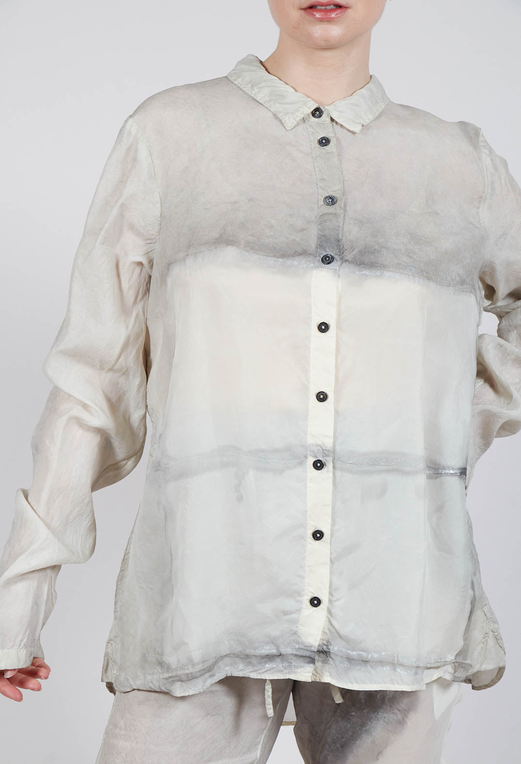 Button Up Shirt in Moon Pigment