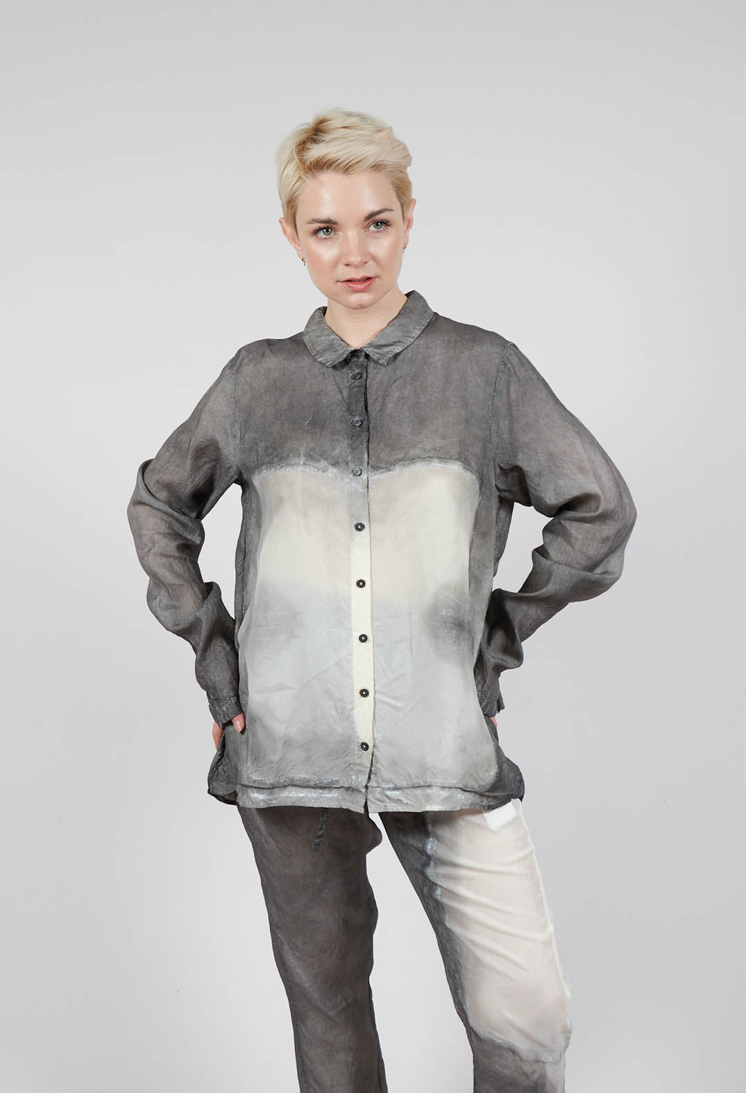 Button Up Shirt in Asteroid Pigment