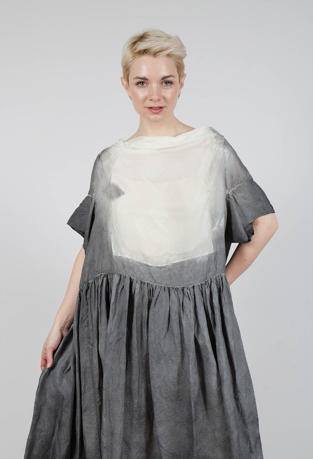 Pleat Skirt Dress in Asteroid Pigment