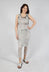 Sheer Print Dress in Moon Pigment