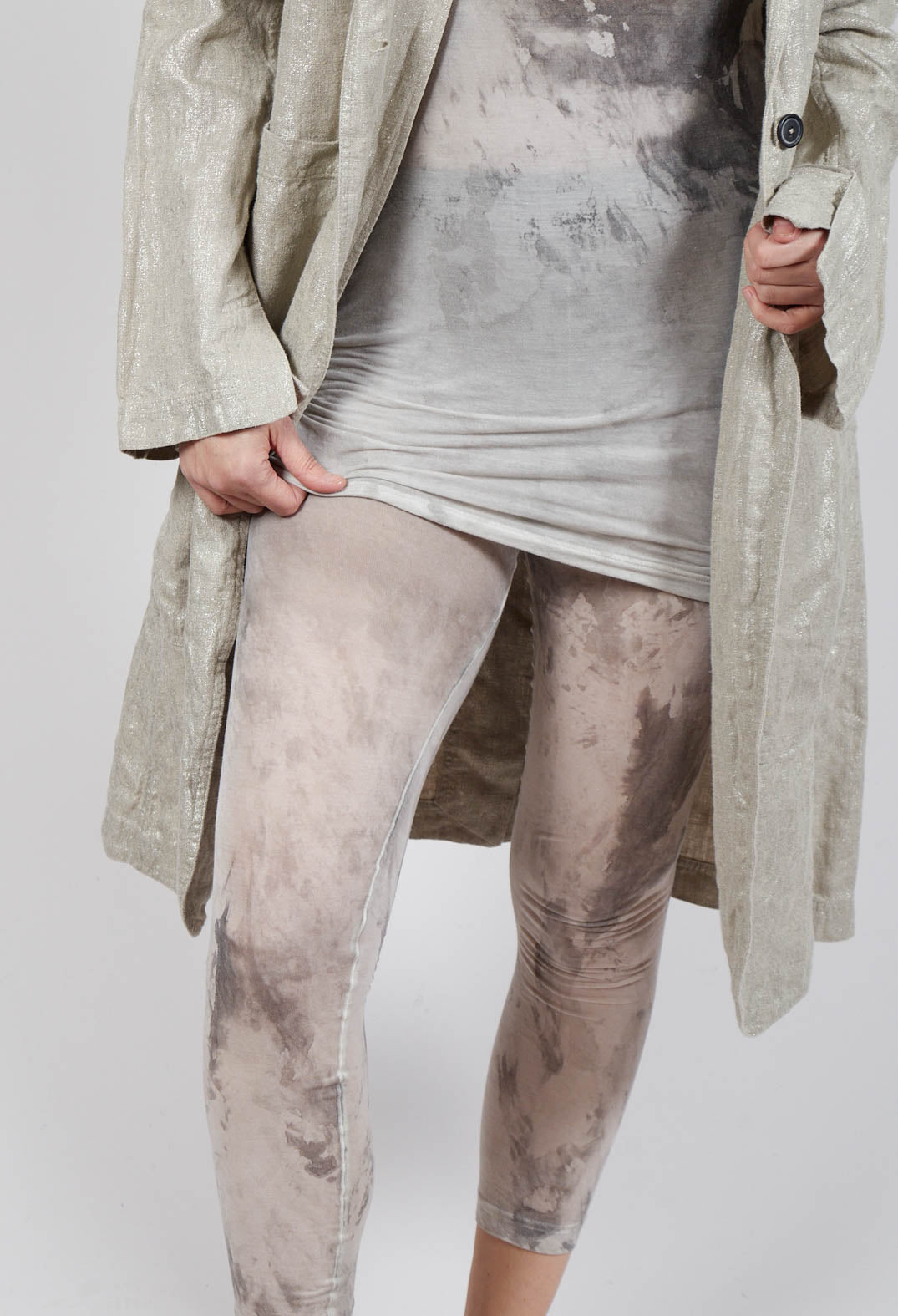 Sheer Print Leggings in Asteroid Pigment