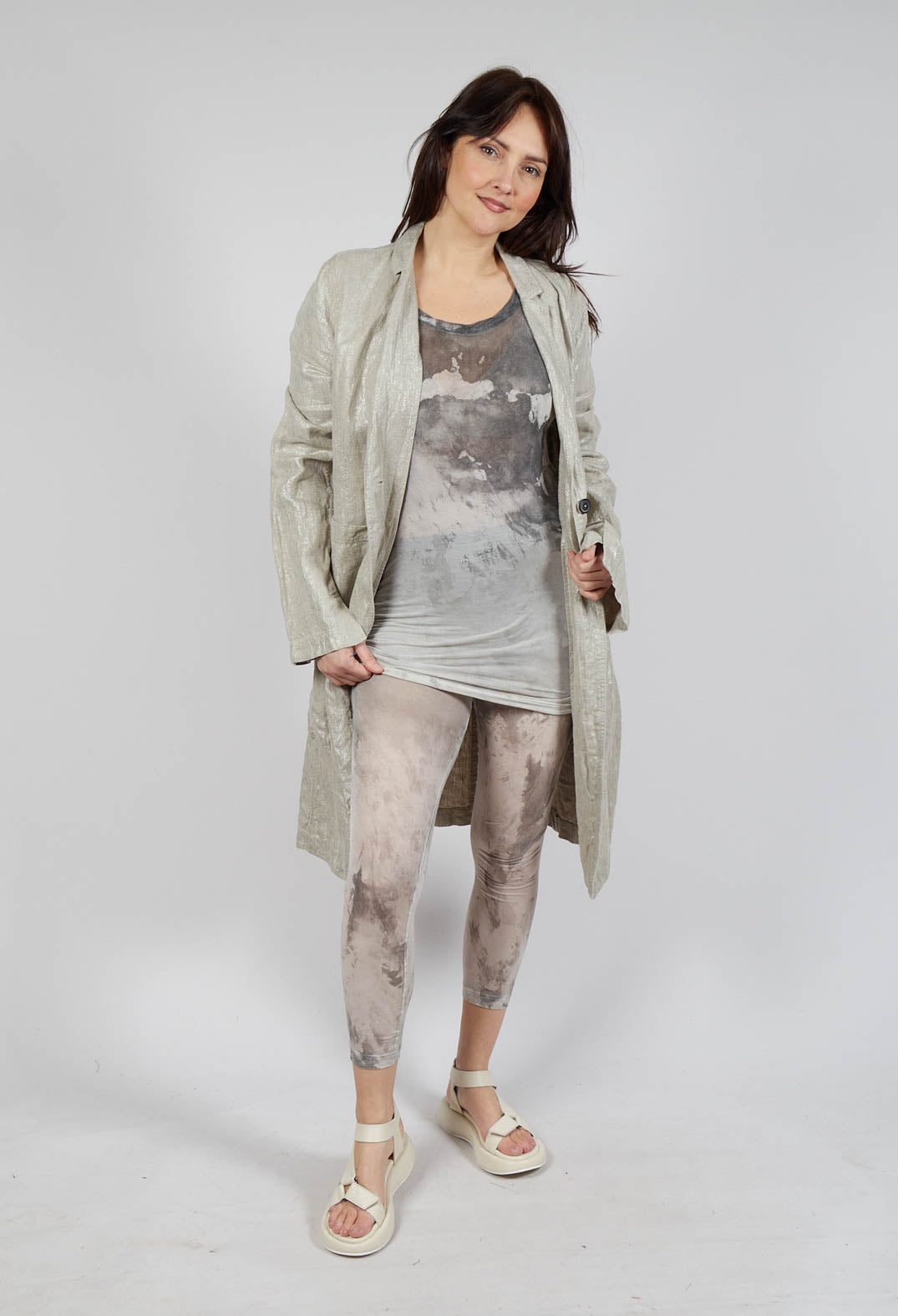 Sheer Print Leggings in Asteroid Pigment