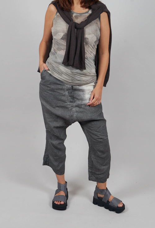 Linen Trousers in Asteroid Pigment