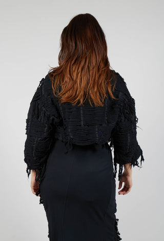 Shredded Jacket in Black