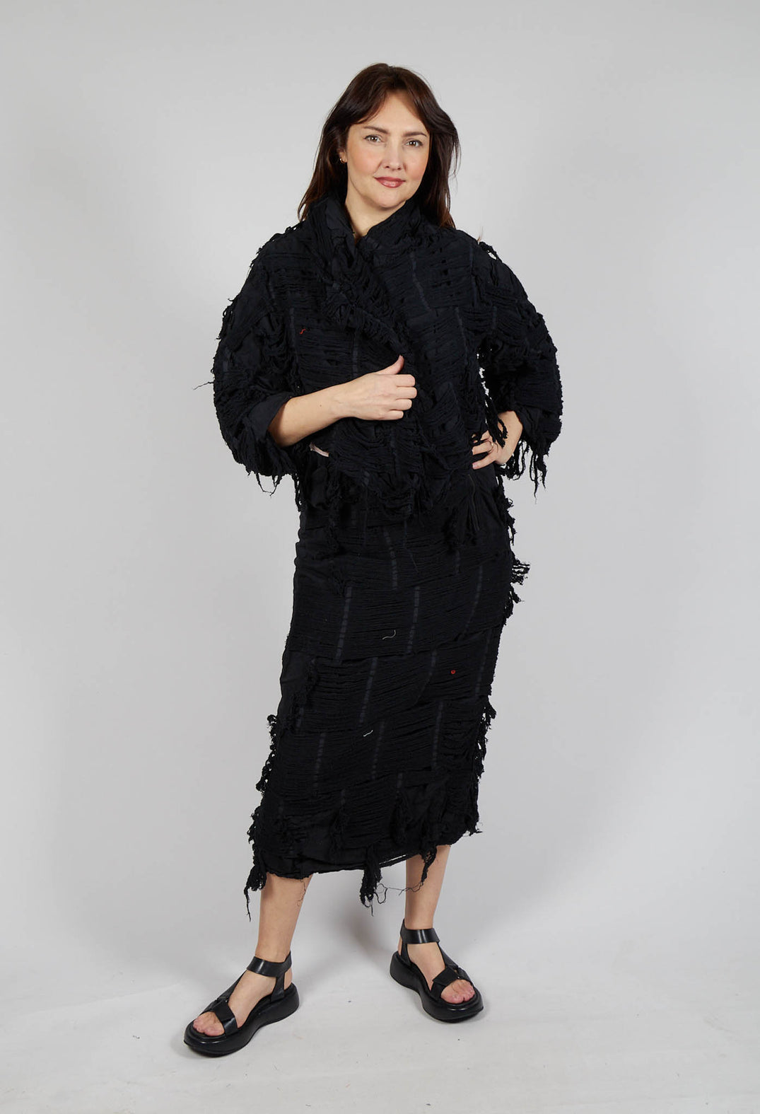 Shredded Jacket in Black