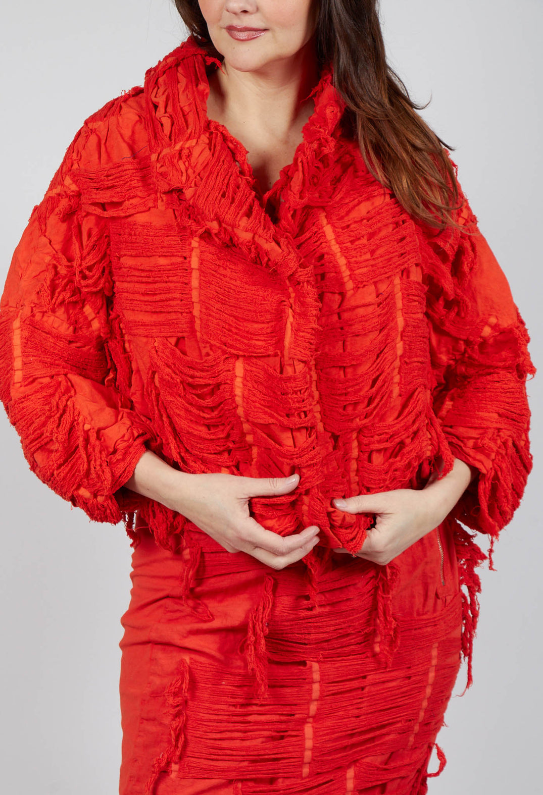 Shredded Jacket in Mandarine