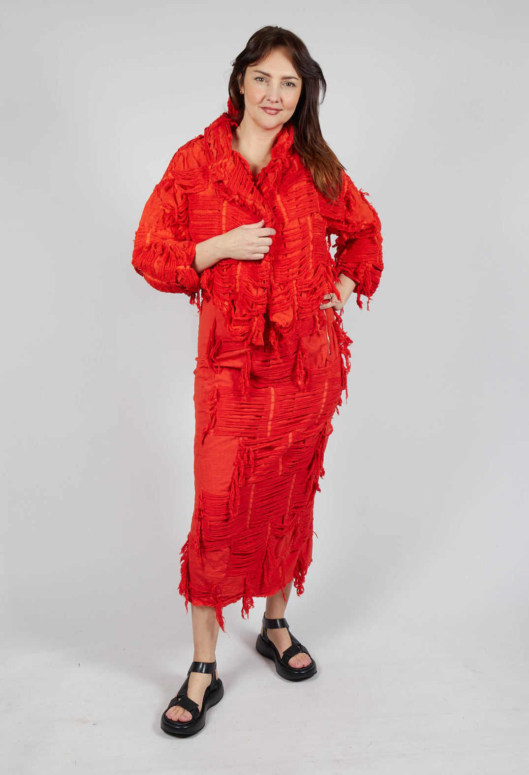 Shredded Jacket in Mandarine