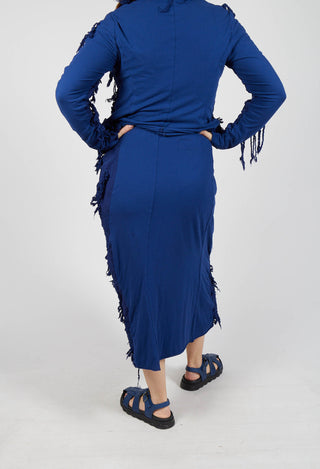 Shredded Front Skirt in Ocean