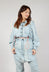 Cropped Lightweight Utility Jacket in Semibleach