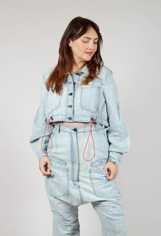 Cropped Lightweight Utility Jacket in Semibleach