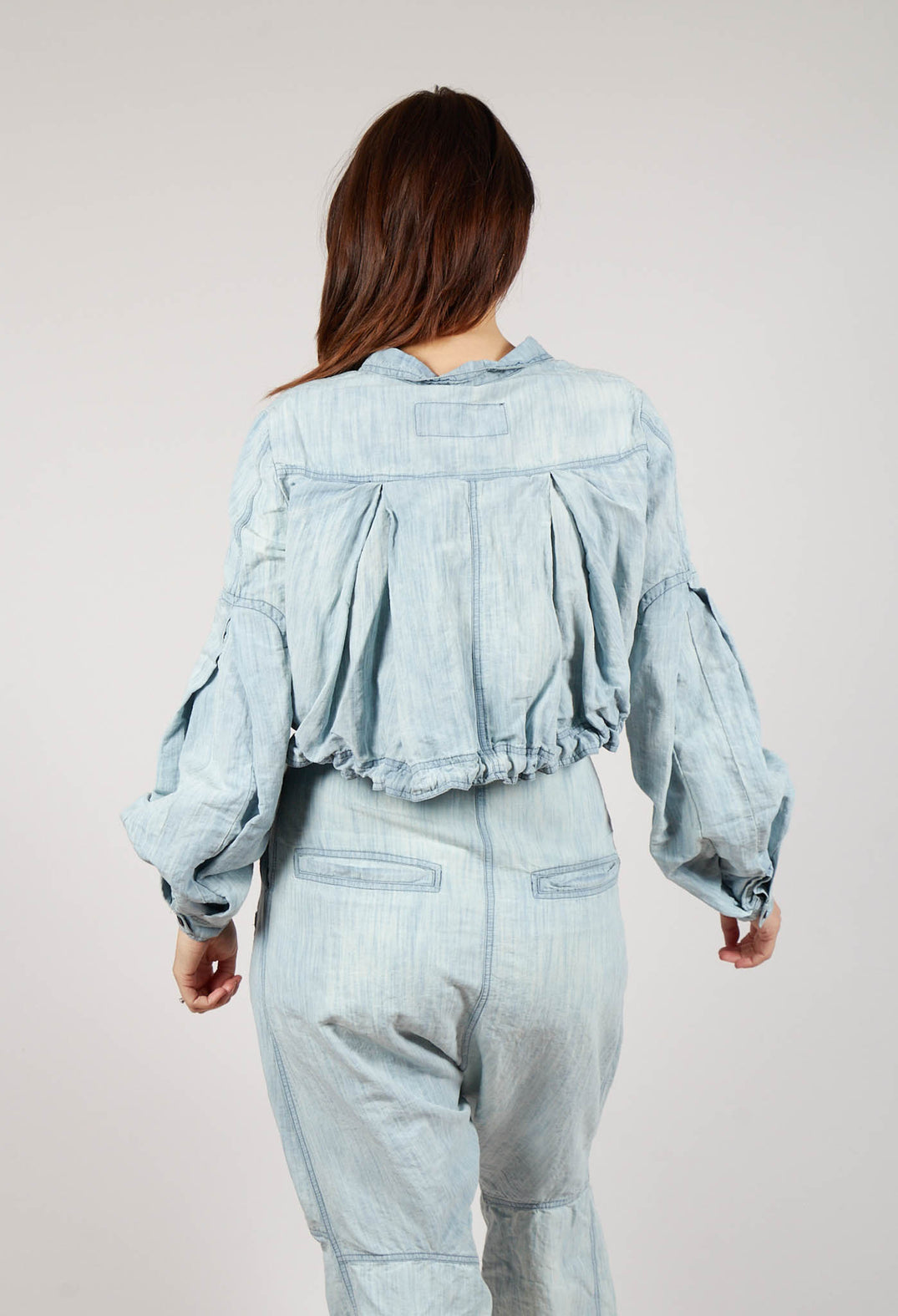 Cropped Lightweight Utility Jacket in Semibleach