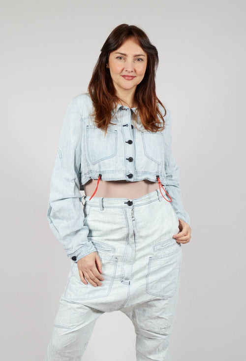 Cropped Lightweight Utility Jacket in Bleachwash