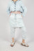 Drop-Crotch Straight Leg Jeans in Bleachwash