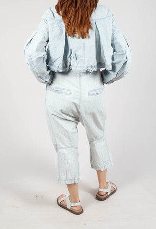Drop-Crotch Straight Leg Jeans in Bleachwash