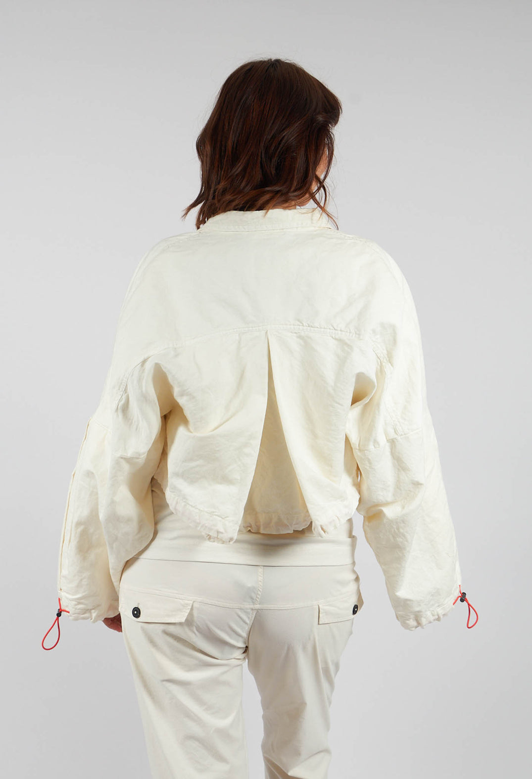 Cropped Utility Jacket in Greige