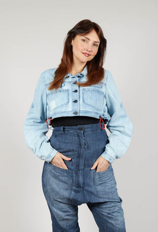Cropped Denim Jacket in Bleachwash