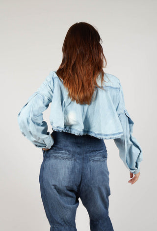 Cropped Denim Jacket in Bleachwash