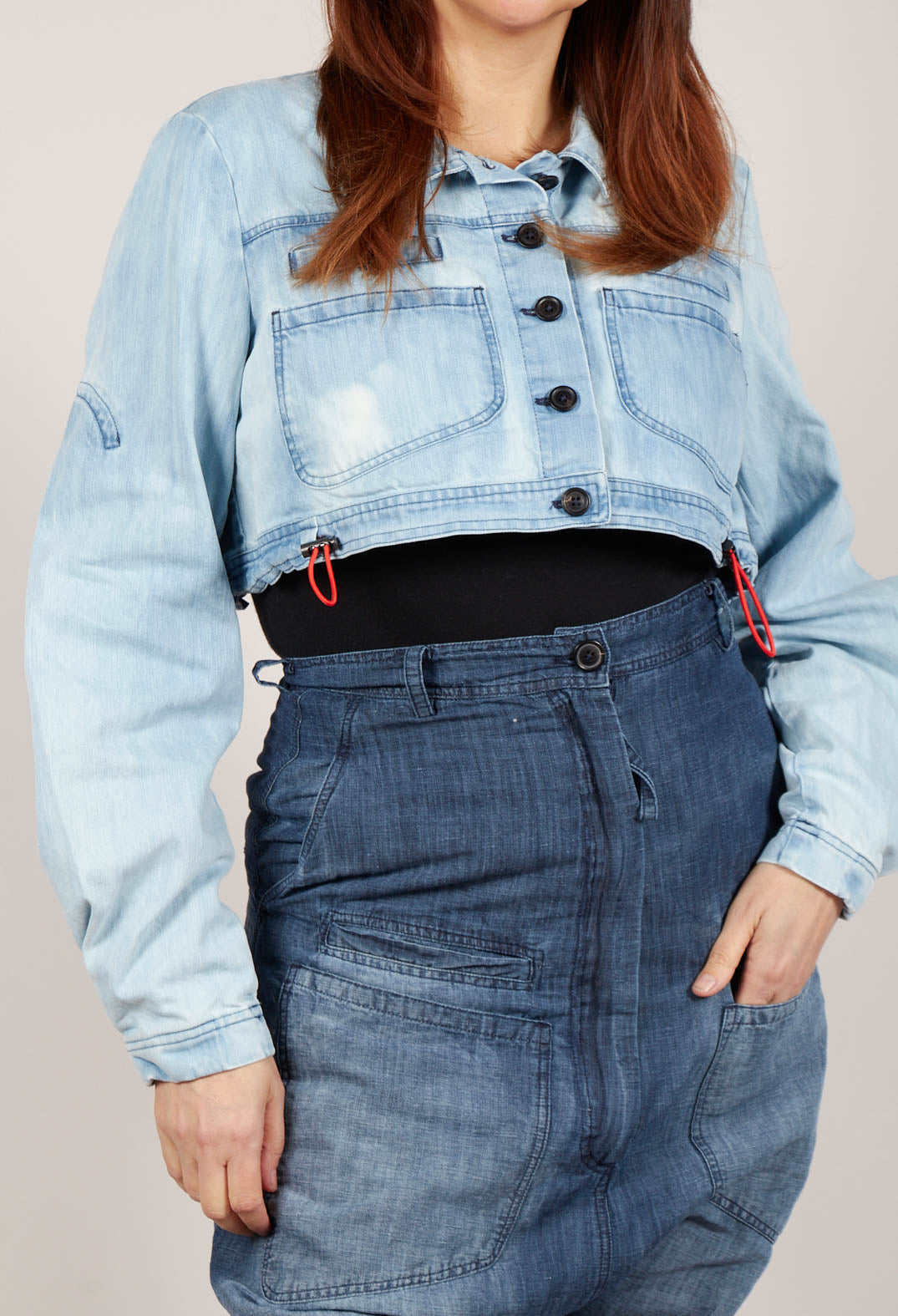Cropped Denim Jacket in Bleachwash