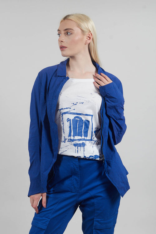 Tailored Half-Zip Jacket in Royal